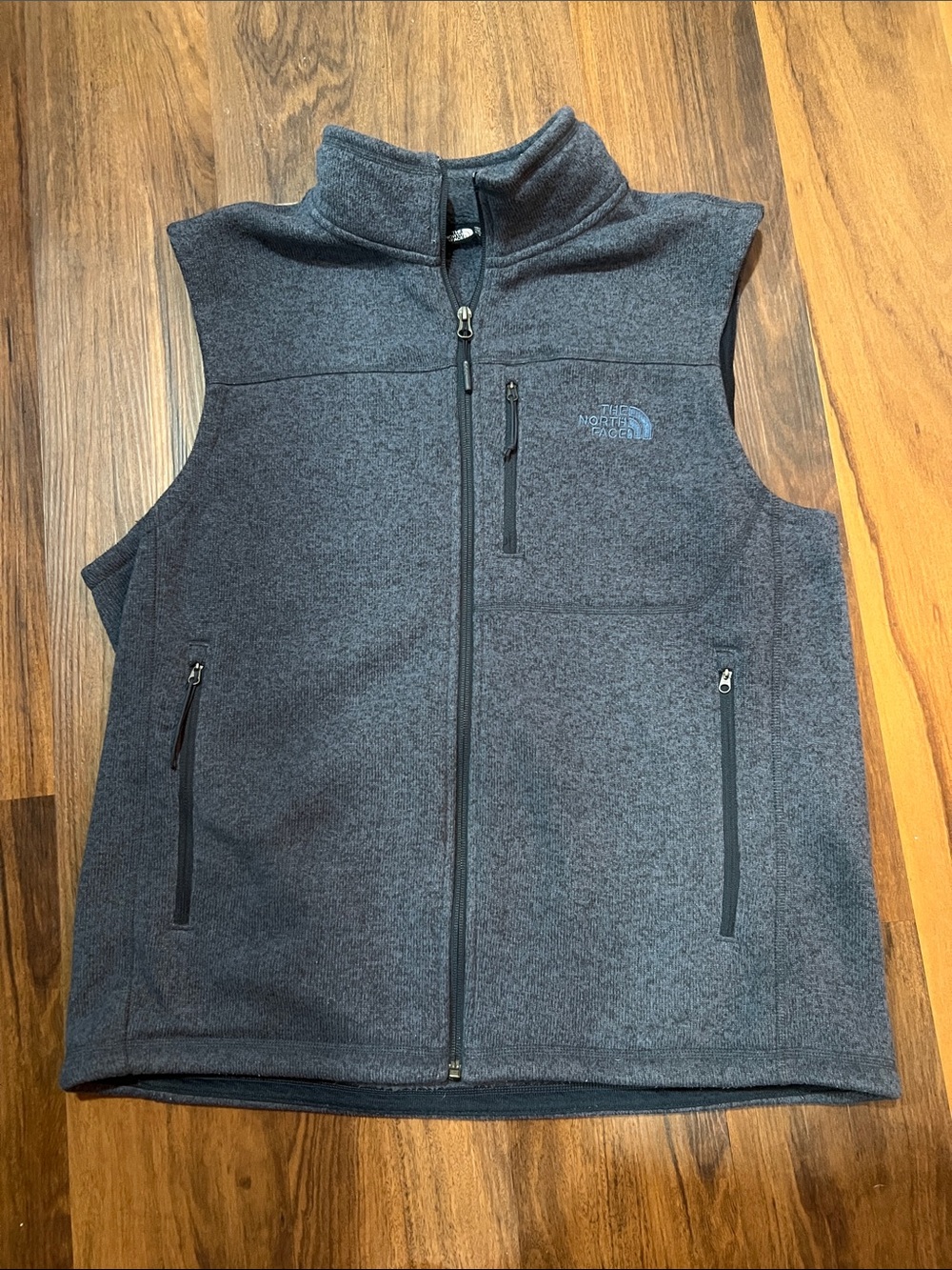 The North Face Men's Dark Gray Fleece Vest - Full Zip
